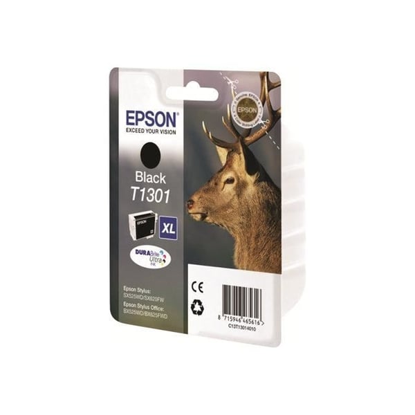 EPSON T1301 musta mustekasetti - Peura (C13T13014012)
