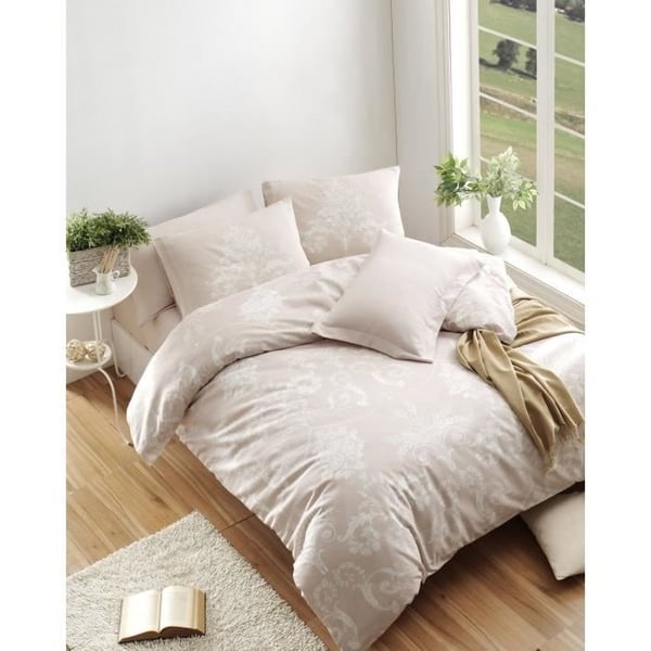 Sengesæt - 1 dynebetræk 220 x 240 cm + 2 pudebetræk 60 x 60 cm - 65% bomuld, 35% polyester - Mink