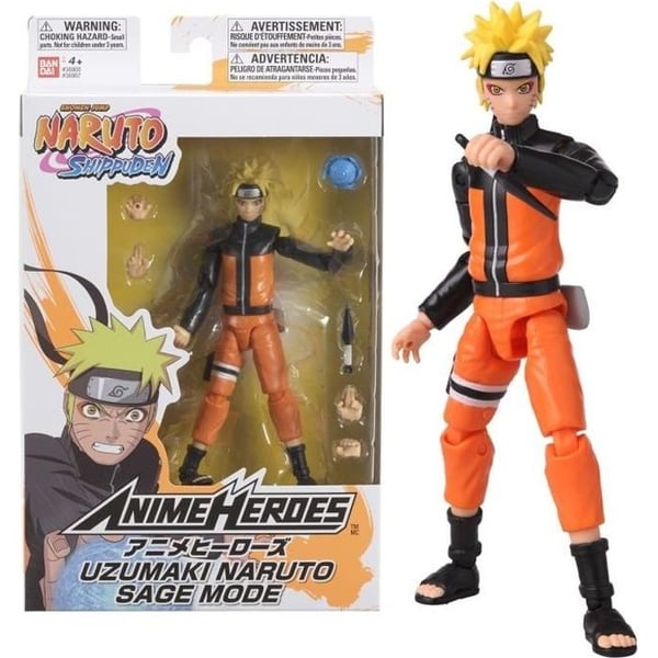 Naruto Hermit Mode-figur - BANDAI Anime Heroes - 17 cm - 16 ledpunkter