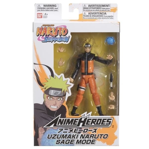 Naruto Hermit Mode figur - BANDAI Anime Heroes - 17 cm - 16 ledpunkter