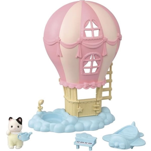 Mini-univers - SYLVANIAN FAMILIES - Baby varmluftballon - Lyserød - Til børn fra 3 år