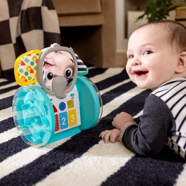 BABY EINSTEIN EARL Elefanten Interaktivt Flersproget Aktivitetslegetøj på Hjul, Motorisk Udvikling, Musik 6M+