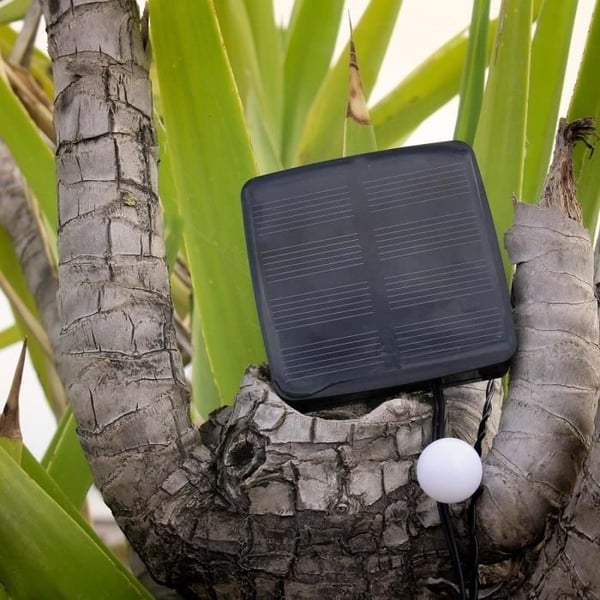 Billy solcellelampe guirlande - LUMI JARDIN - 60 LED'er - 6,9 cm - Varm hvid