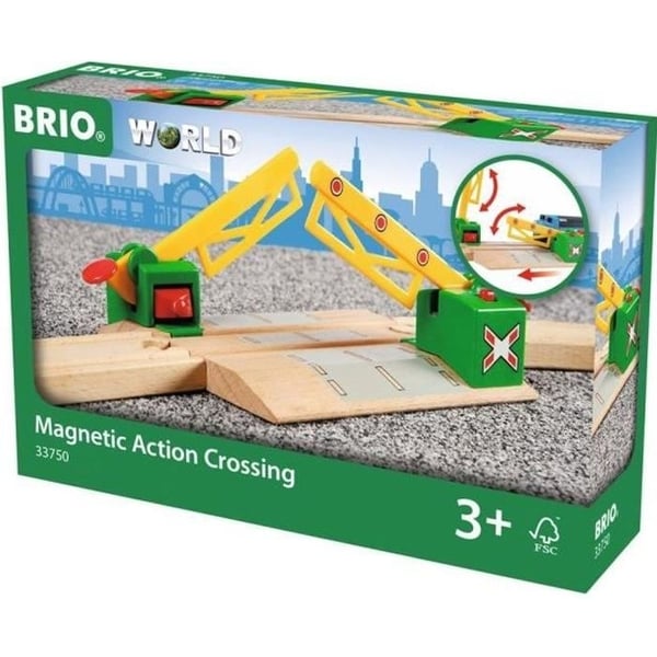 Brio 33750 Magnetisk Jernbaneoverskæring - Trætogsæt Tilbehør