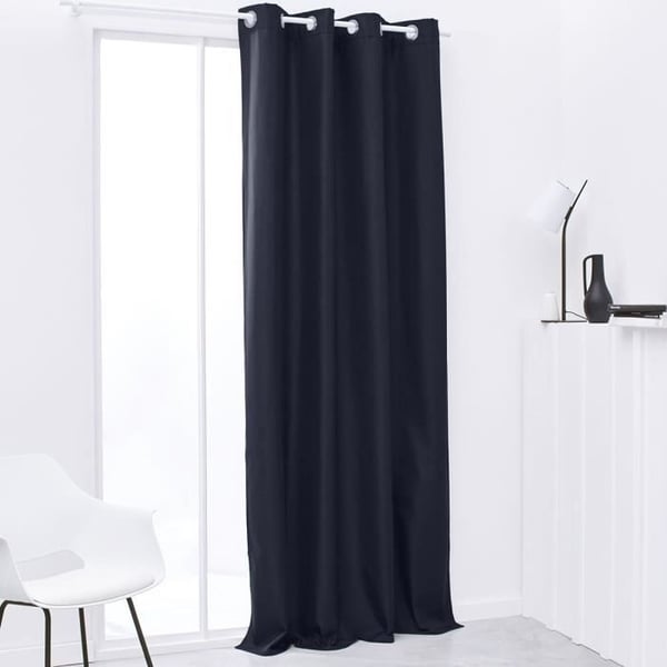 TODAY Essential Ensfarvet Termisk Isoleret Gardin - 140 x 240 cm - Marineblå