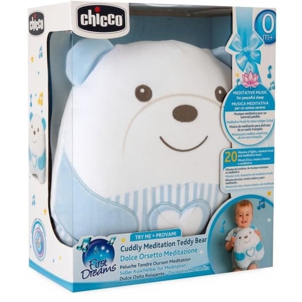 Blød bamse - CHICCO - Blå - Fra fødslen