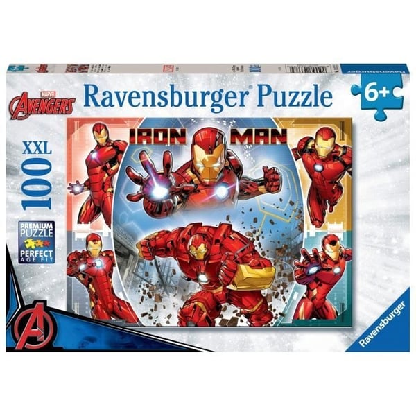 Puslespil 100 brikker XXL, Den mægtige Iron Man / Marvel Avengers, 00013377, Fra 6 år, Ravensburger, MARVEL HEROES