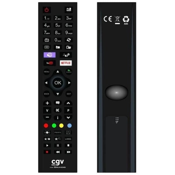 Vaihtokaukosäädin - CGV - FIDELIO Grundig - Grundig-televisioille - Ei ohjelmointia vaadi - Käyttövalmis Vaihtokaukosäädin - CGV - FIDELIO Grundig - Grundig-televisioille - Ei ohjelmointia vaadi - Käyttövalmis