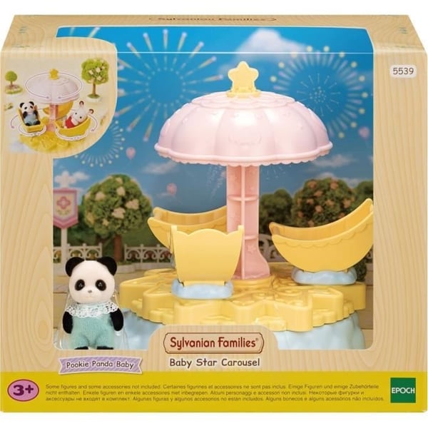Miniatyrfigurer - SYLVANIAN FAMILIES - Stjärnkarusell med pandaunge