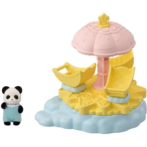 Miniaturefigurer - SYLVANIAN FAMILIES - Stjernekarrusel med pandaunge