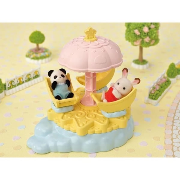 Miniaturefigurer - SYLVANIAN FAMILIES - Stjernekarrusel med pandaunge