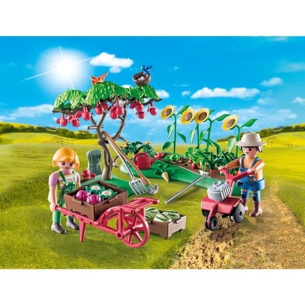 PLAYMOBIL 71380 Startpakke Køkkenhave, Landliv, Med 2 Figurer og Tilbehør, Alder 4+