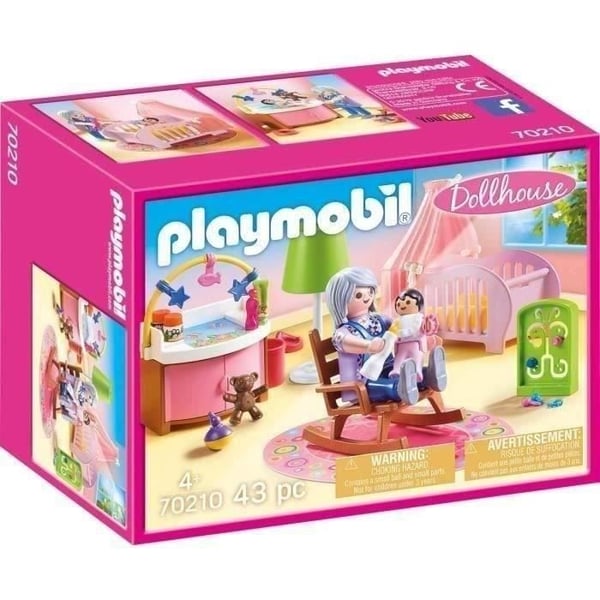 PLAYMOBIL 70210 Babyværelse, Dukkehus Det Traditionelle Hus, 100 dele, Fra 4 år