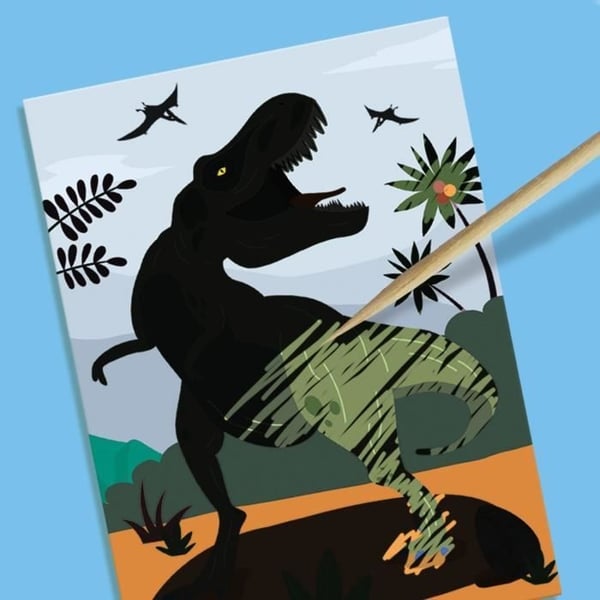 2 i 1 Dinosaurer - Form, mal og ridse - Kreativ fritid - SES CREATIVE - Form, mal og ridse dinosaurer.