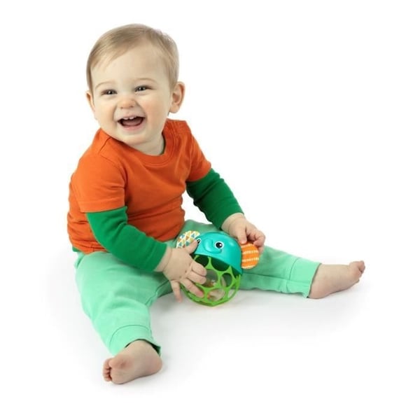 BRIGHT STARTS Lysende Musikalsk Rangle -- Fnis & Glød - Elefantlegetøj - Nem Grib-Oball - 0M+
