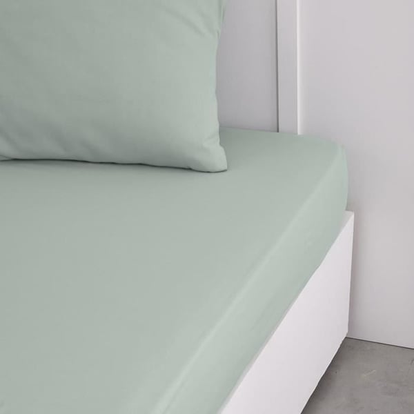 TODAY Essential Stræklagen - 140 x 200+30 cm - 2 personer - 100% Ensfarvet Bomuld - Celadon