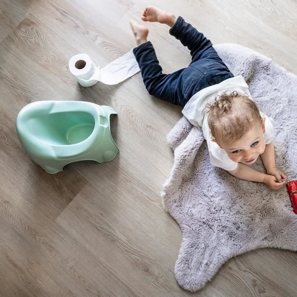 Potta - THERMOBABY - INITIO - Fleur Bleu - Ilman kulhoa, ergonominen ja mukava
