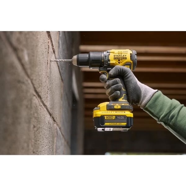 Børsteløs slagboremaskine 60 Nm - Lithium 18V - 2 batterier 4Ah - STANLEY FATMAX V20 - SFMCD715M2K-QW