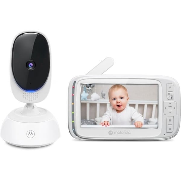 Wi-Fi-videomonitor - MOTOROLA - VM85 - 5 - 300 m - Ansluten - Skärm - Infraröd - Vit