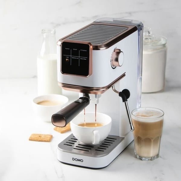 3 i 1 Espressomaskine - DOMO - DO746K - 1350 W - 20 bar - Hvid / Pink
