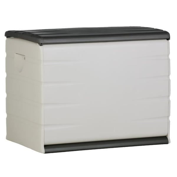 PLASTIKEN 260L opbevaringskasse - Indendørs/udendørs funktionel og æstetisk - Låsbar med hjul - 80 x 61 x 53cm