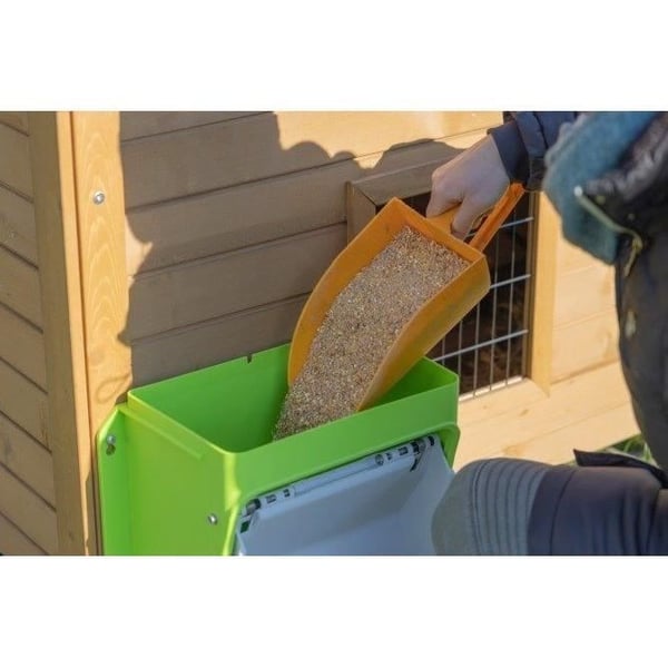 Automatisk foderautomat - KERBL - SmartCoop - 7,5 kg - Beskyttelsesklap - Grøn