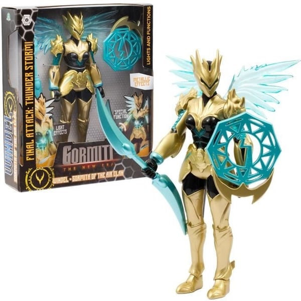 Leddelt figur - GORMITI - Gormiti med luftlysangreb - Windel - 27 cm - fra 4 år - GRV072