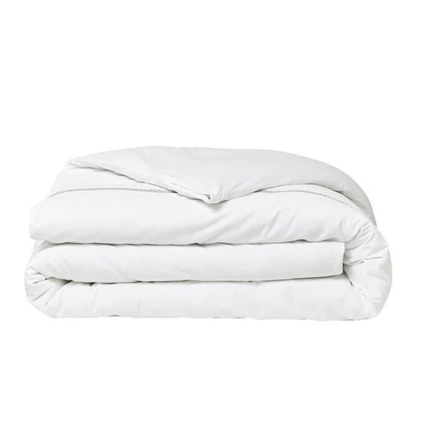TODAY Prestige sengesæt - 240 x 260 cm - 2 personer - 100% Percale med blondefinish - Kridt