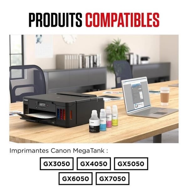 Blækflaske - CANON - GI-56BK - Gul - MAXIFY GX Kompatibilitet - (4432C001)