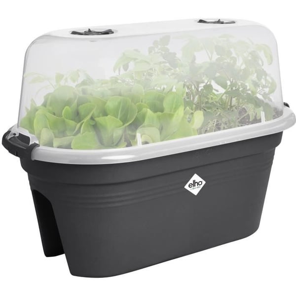 ELHO - Gb Balkonsæt De Cult 55 - Living Black - L 55 x B 28,5 x H 25 cm - Balkon - 100% genbrugt