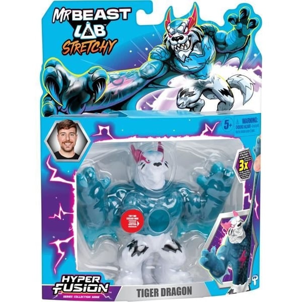 Elastisk figur - MRBEAST LAB - Goo Jit Zu - Tigerdrage - 11 cm