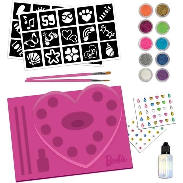 Barbie Tatoveringer - LISCIANI - Barbie - Glittertatovering - Glittertatoveringer - Sikkert og testet materiale