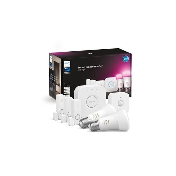 Smarte pærer - PHILIPS HUE - E27 - Starter Kit - 2 pærer - Kontaktdetektorer