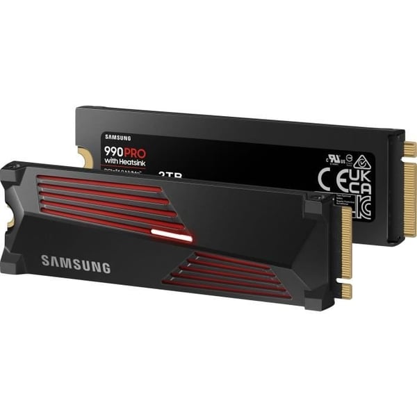SAMSUNG Intern SSD 990 PRO med køleplade 2TB MZ-V9P2T0GW