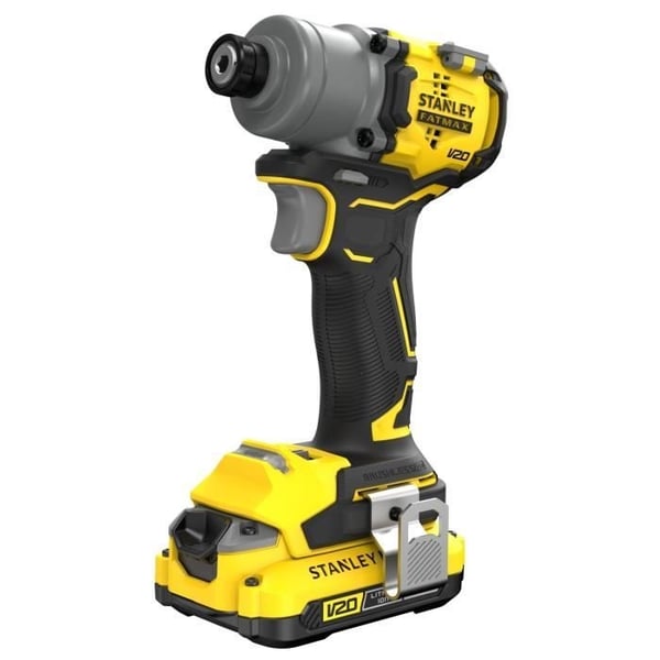Batteridrevet slagskruetrækker + 2 x 2Ah batterier + oplader - 18V - Stanley Fatmax - Børsteløs - SFMCF830D2K-QW