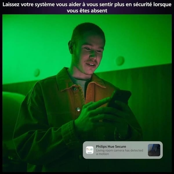 Philips Hue Secure Wired-kamera med bordstativ - HD 1080P - Indendørs eller udendørs - Sort