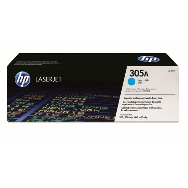 Original HP 305A cyan tonerpatron (CE411A) til HP Color LaserJet Pro M351 / M375 / M451 / M475