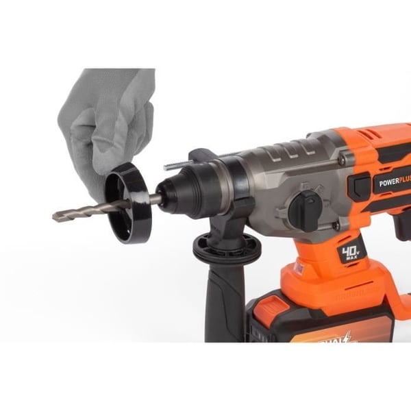 SDS-Plus 40V 5J børsteløs akku-slagboremaskine + 5 tilbehør - dobbelt effekt POWDP15680