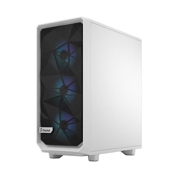 FRACTAL DESIGN Meshify 2 Compact RGB White TG Clear Tint ATX PC-chassi