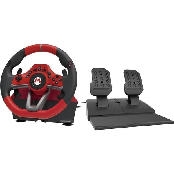 Mario Kart Racing Wheel Pro Deluxe - HORI - Nintendo Switch, PC - Pedaler - Rød