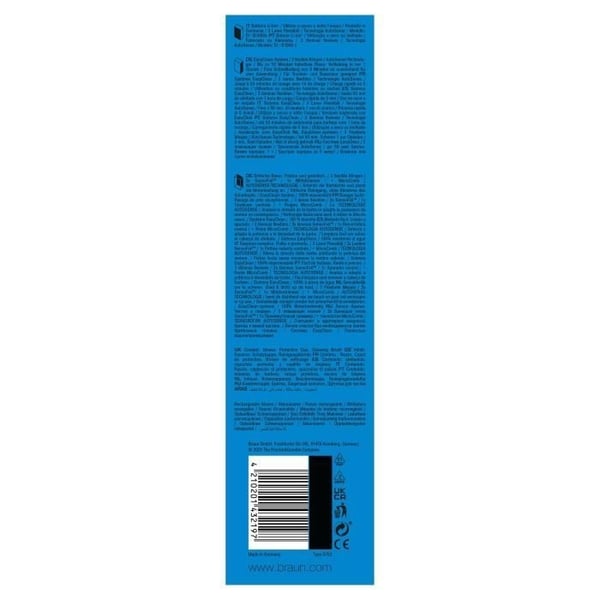 Elektrisk barbermaskine - BRAUN - SERIES 5 51-B1000s - 50 min. batterilevetid - Sort/Blå - Vaskbart hoved