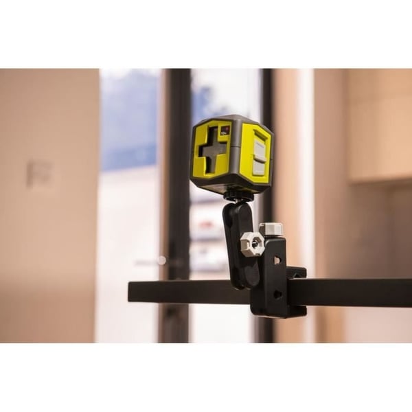 RYOBI - Rød krydslaser - rækkevidde 10 m - nøjagtighed +/- 0,5 mm - Leveres med monteringsklips og 2 batterier - RBCLLR1