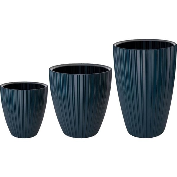 Urtepotte - GARDEN ID - Fancy - 40 x 58 cm - Til haver, altaner eller indendørs - Petrolblå