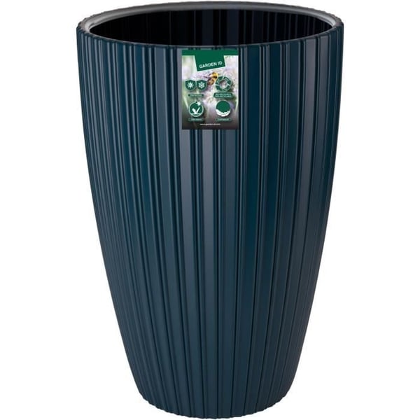Urtepotte - GARDEN ID - Fancy - 40 x 58 cm - Til haver, altaner eller indendørs - Petrolblå