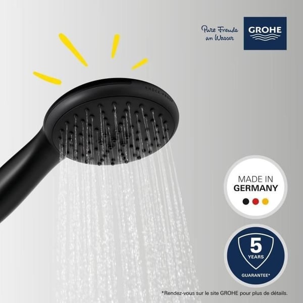 Brusehoved - GROHE Vitalio Start 110 279462431 - 2 dyser (Regn/Stimulerende) - Vandbesparende - Antikalkproces - Matsort