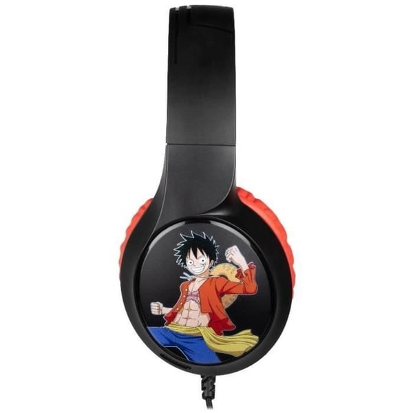 Kablet gaming headset - KONIX - One Piece - PC, PS4, PS5, Switch og Xbox - Mikrofon - 1,5 m kabel - 3,5 mm jackstik - Luffy