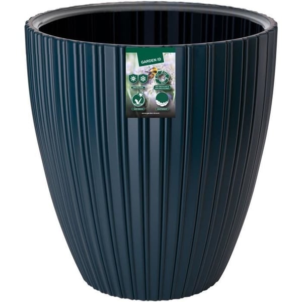 Blomkruka - GARDEN ID - Fancy - 40 x 42 cm - För trädgårdar, balkonger eller inomhus - Petrolblå