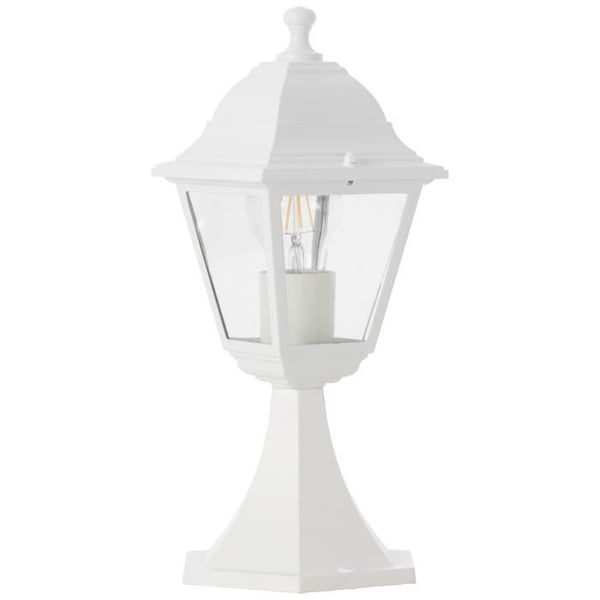 NISSIE udendørs pullert hvid - Brilliant - Metal/glas - IP44 - 1xE27 60W