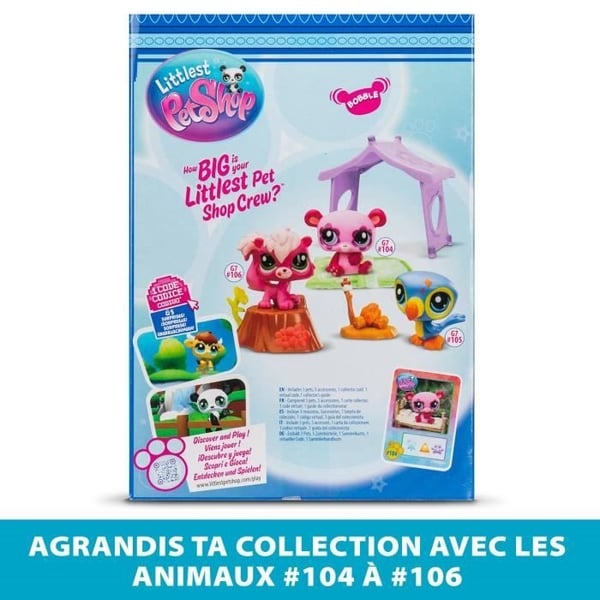 Pak et tema 3 kæledyr - BANDAI - Littlest Pet Shop Camping - Dyr og tilbehør