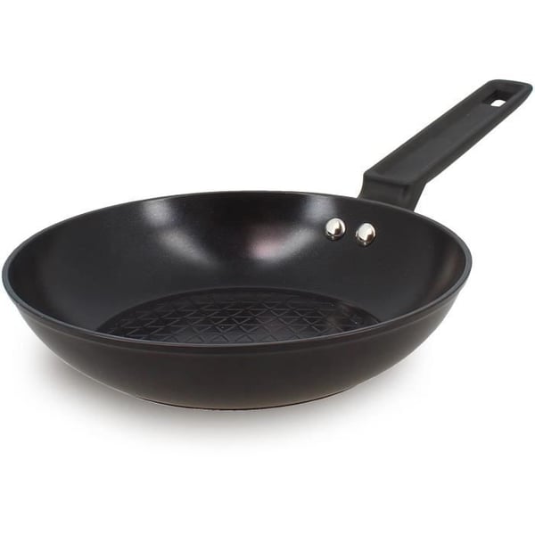 Stegepande - MENASTYL - 6020635 - Smedet aluminium - 20 cm - Sort - Velegnet til alle kogeplader inklusive induktion